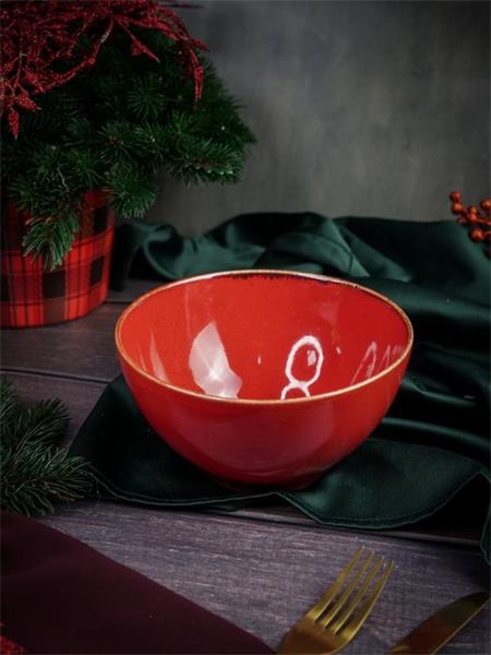 Салатник d 16 см h 8.5 см 770 мл фарфор цвет красный Seasons