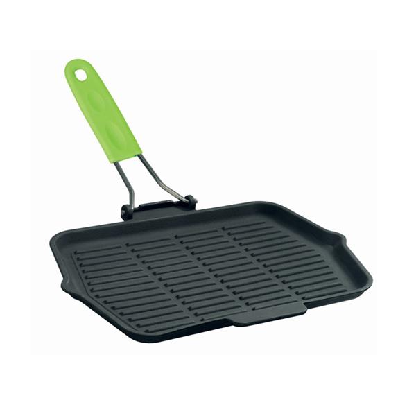 Сковорода с деревянной ручкой и стеклянной крышкой (Ø)28cm.