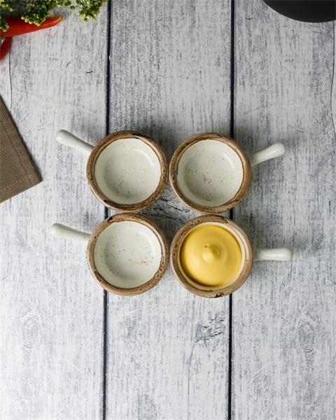 Соусник-сковорода d 6 см фарфор цвет бежевый Seasons