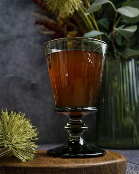 Бокал для вина 240 мл, h 14,1 см, d 8,5 см, цвет оливковый ABEILLE  OLIVE (замена 611014)