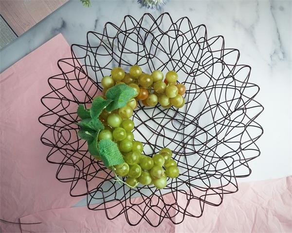 Корзина для фруктов d 33 см, h 11 см, металл, цвет медный