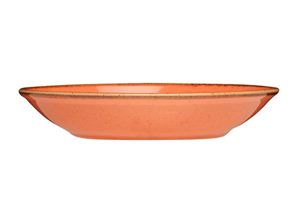 Тарелка глубокая 26 см безбортовая фарфор цвет оранжевый Seasons