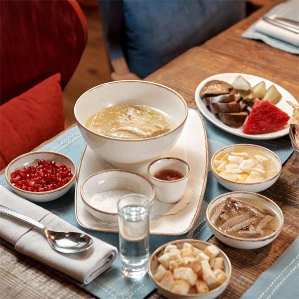 Porland Набор соусников Сизонс 9 см (6 предметов), бежевый, 95 мл