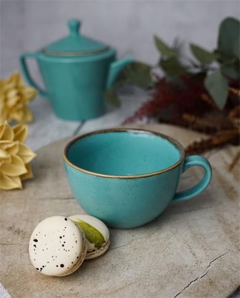 Чашка 340 мл фарфор цвет бирюзовый Seasons