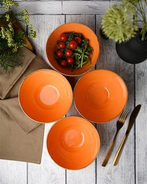 Салатник d 16 см h 8.5 см 770 мл фарфор цвет оранжевый Seasons