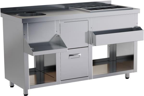 Барная станция RESTOINOX БСЗ1-15/6-04 без ящика, с вертушкой
