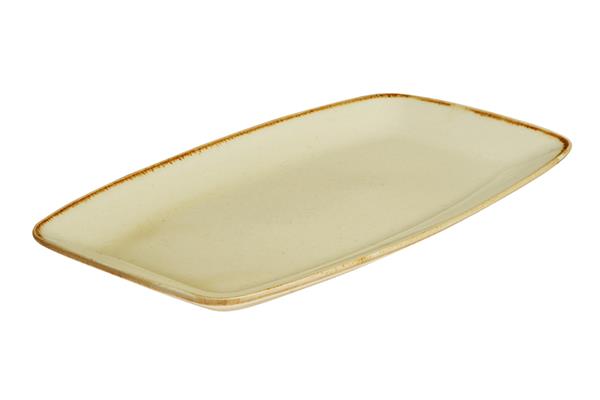 Тарелка прямоугольная 31*18 см фарфор цвет желтый Seasons