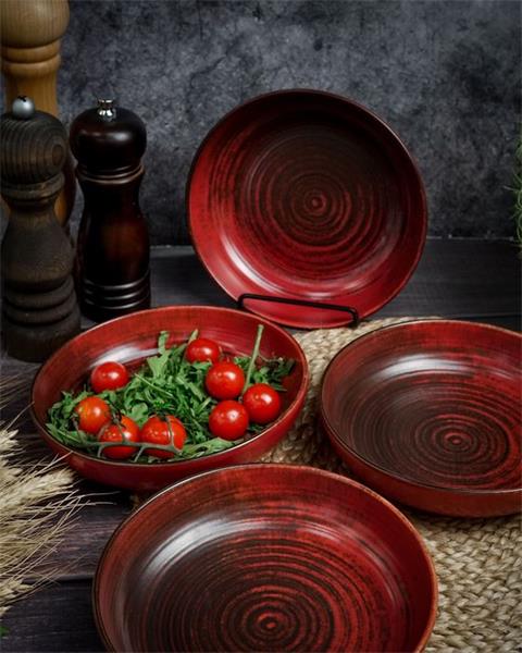 Набор салатников Lykke Red 400 мл, 4 шт