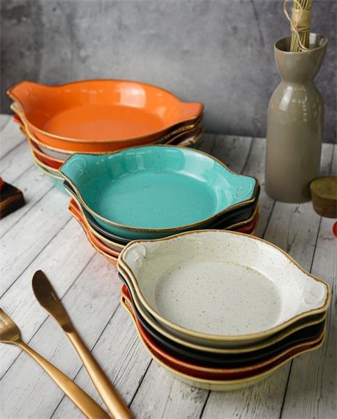 Форма для запекания d 21 см h 5,5 см (L c ручками  27 см) фарфор цвет бежевый Seasons