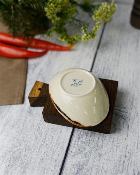 Соусник овальный 7х11 см фарфор цвет желтый Seasons