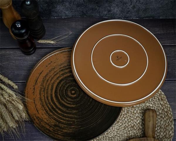 Набор тарелок с вертикальным бортом Lykke Brown 30 см, 2 шт