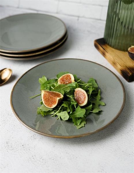 Porland Набор обеденных тарелок 24 см (4 предмета), тёмно-серый