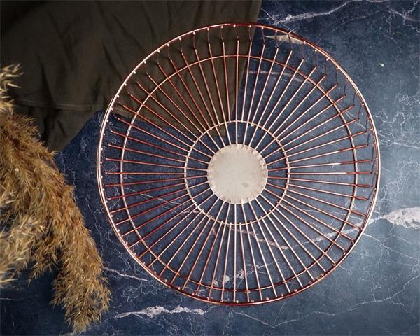 Корзина для фруктов d 30 см, h 15,5 см, металл, цвет медный 