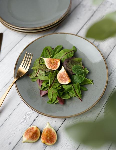 Porland Набор обеденных тарелок 24 см (4 предмета), тёмно-серый