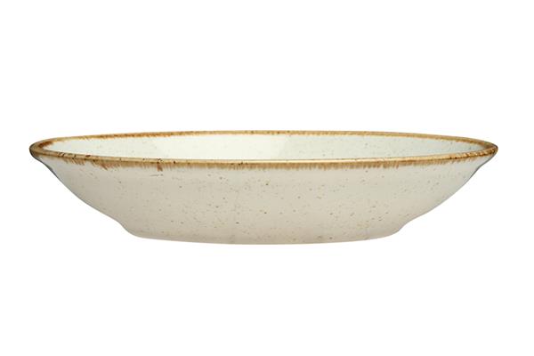 Тарелка глубокая 21 см безбортовая фарфор цвет бежевый Seasons