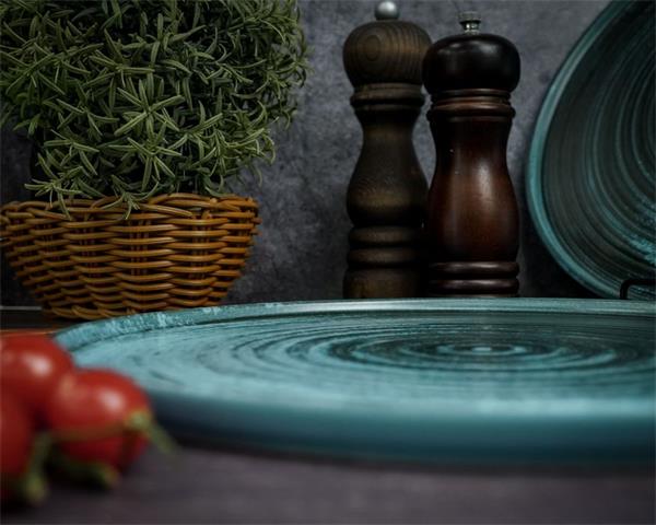 Набор тарелок с вертикальным бортом Lykke Turquoise 30 см, 2 шт