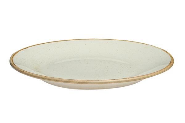 Тарелка 24 см безбортовая фарфор цвет бежевый Seasons