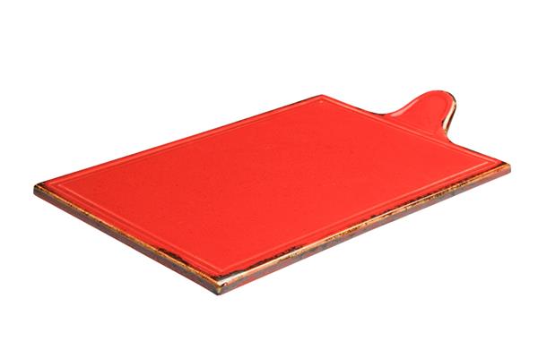 Блюдо для сыра 18х30 см фарфор цвет красный Seasons