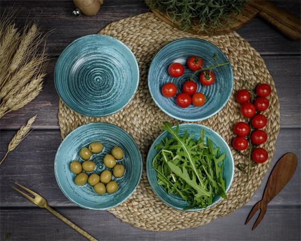 Набор салатников Lykke Turquoise 250 мл, 4 шт