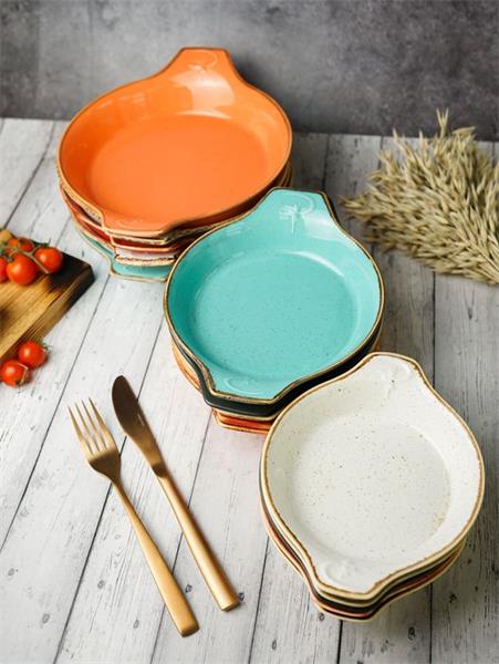 Форма для запекания d 21 см h 5,5 см (L c ручками  27 см) фарфор цвет бежевый Seasons