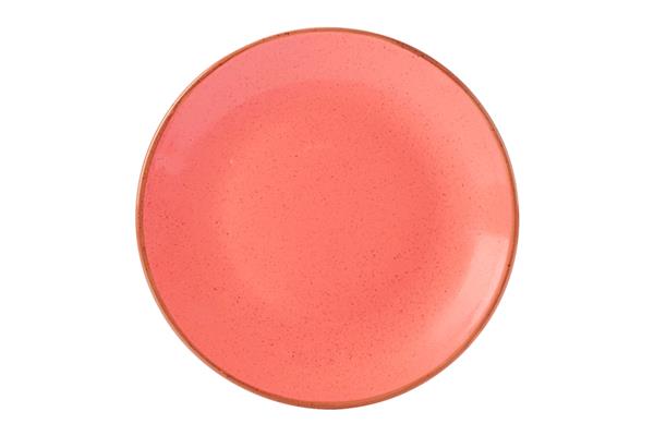 Тарелка 28 см безбортовая фарфор цвет оранжевый Seasons