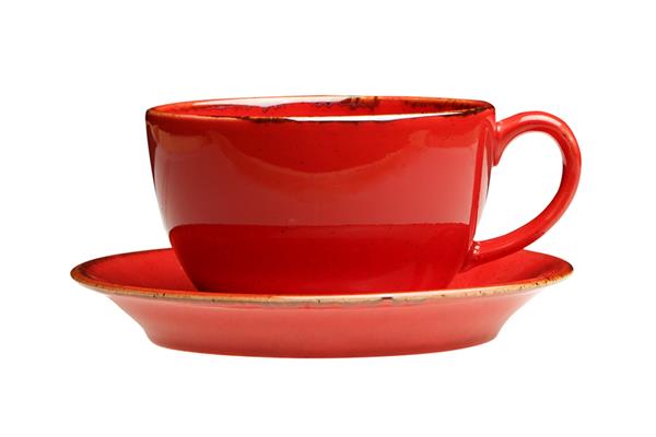 Чашка 340 мл фарфор цвет красный Seasons