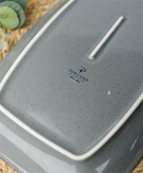 Тарелка прямоугольная 31*18 см фарфор цвет темно-серый Seasons