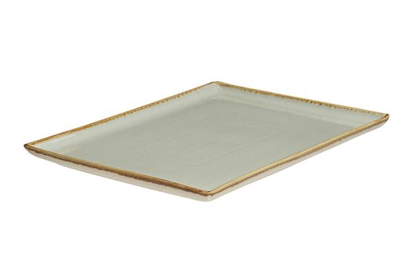 Блюдо прямоугольное 21х27см фарфор цвет серый Seasons