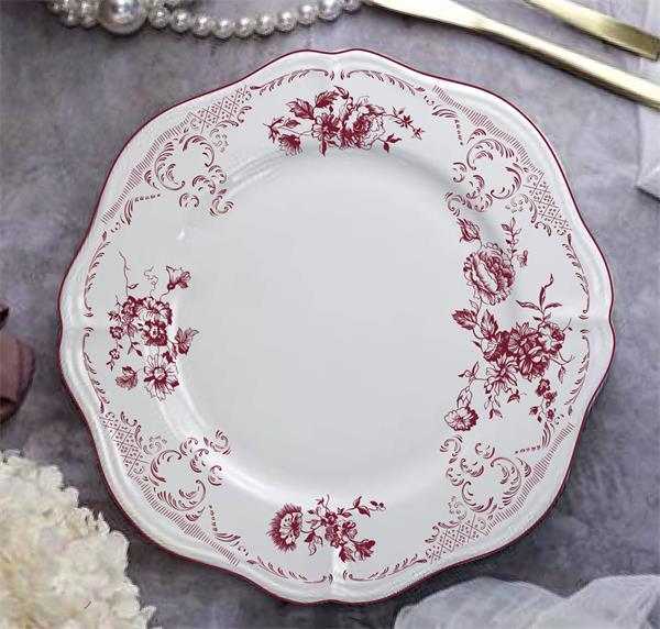 Тарелка мелкая d 28,5 см h 2,7 см, фарфор, Red Rose