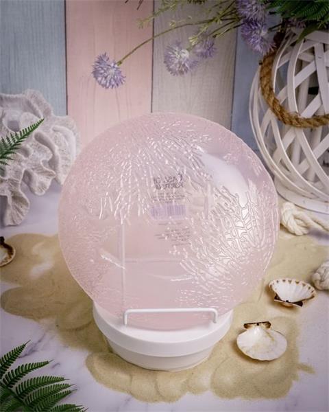 Тарелка d 21,5 cм h 1,8 см, стекло, цвет пастельно-розовый, Coralina