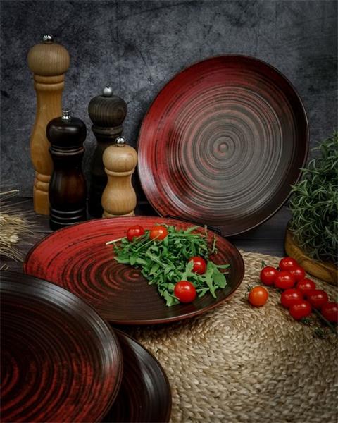 Набор тарелок Lykke Red 25 см, 4 шт