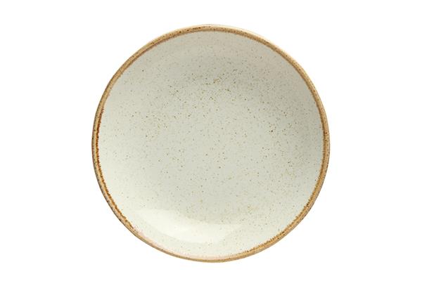 Тарелка глубокая 21 см безбортовая фарфор цвет бежевый Seasons