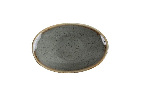 Соусник овальный 7х11 см фарфор цвет темно-серый Seasons