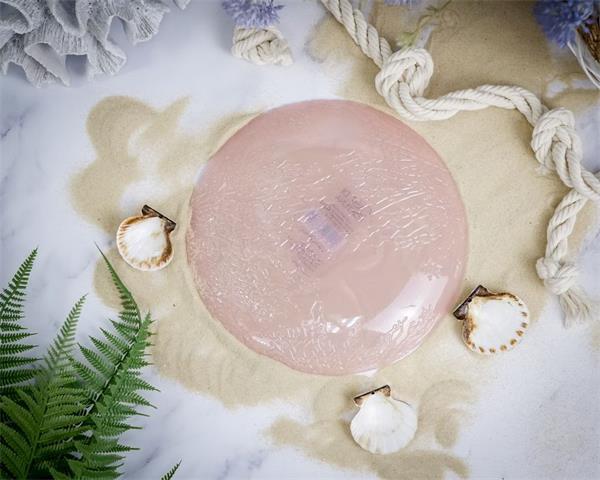 Тарелка d 21,5 cм h 1,8 см, стекло, цвет пастельно-розовый, Coralina