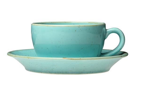 Блюдце 16 см фарфор цвет бирюзовый Seasons