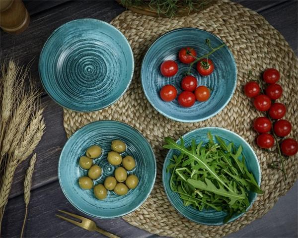 Набор салатников Lykke Turquoise 250 мл, 4 шт