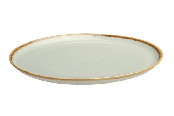 Тарелка для пиццы 20 см фарфор цвет серый Seasons