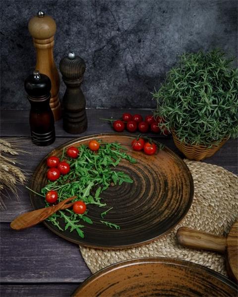 Набор тарелок с вертикальным бортом Lykke Brown 30 см, 2 шт