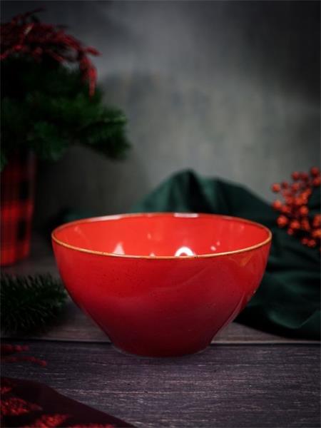Салатник d 14 см h 7 см 550 мл фарфор цвет красный Seasons