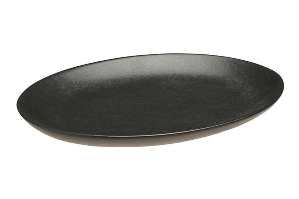 Блюдо овальное 24х19 см фарфор цвет черный Seasons