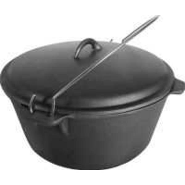 Казан 8 л с крышкой чугун с крышкой черный P.L. Proff Cuisine