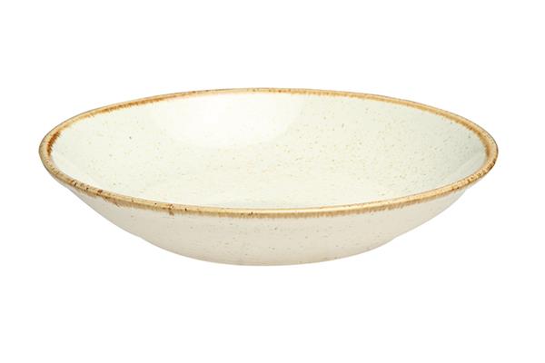 Тарелка глубокая 21 см безбортовая фарфор цвет бежевый Seasons