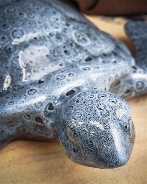 Фигурка Черепаха 33X33XH17CM, цвет серый, керамика