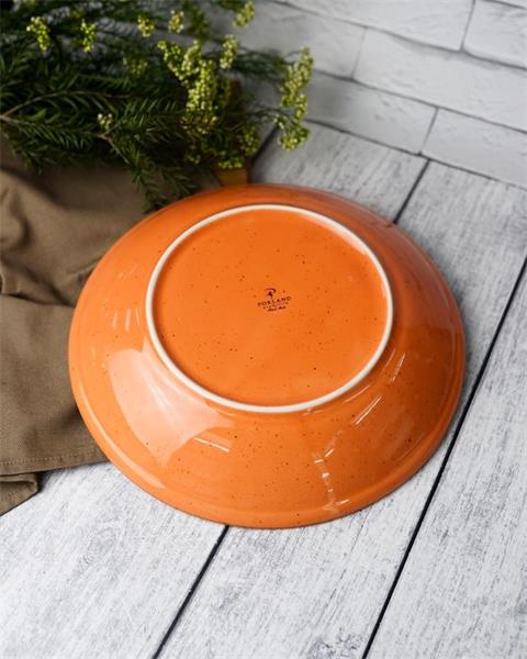 Тарелка глубокая 26 см безбортовая фарфор цвет оранжевый Seasons