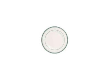 Тарелка мелкая с римом d 28 см h 2,8 см, фарфор, кант зеленый, Olive Grove