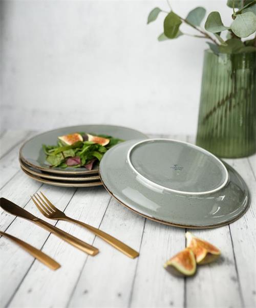 Porland Набор обеденных тарелок 24 см (4 предмета), тёмно-серый