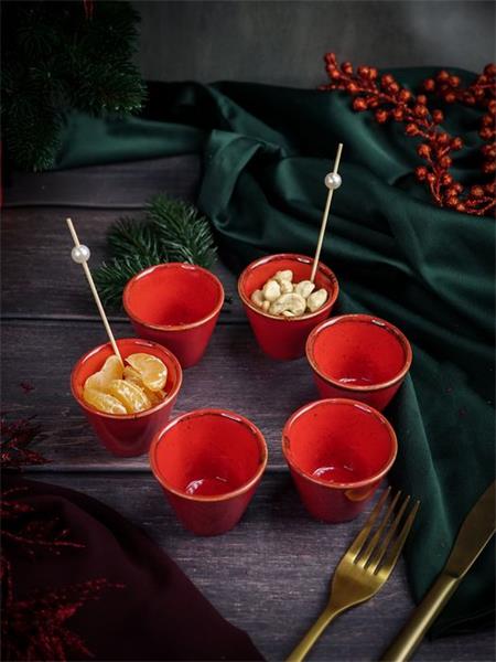 Соусник d 6 см h 4.5 см 50 мл фарфор цвет красный Seasons