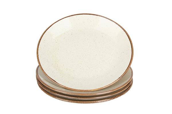 Porland Набор десертных тарелок 18 см (4 предмета), бежевый