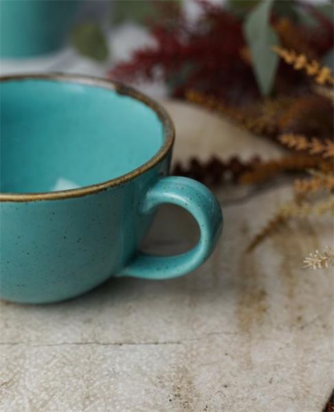 Чашка 340 мл фарфор цвет бирюзовый Seasons