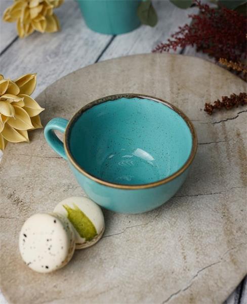 Чашка 250 мл фарфор цвет бирюзовый Seasons